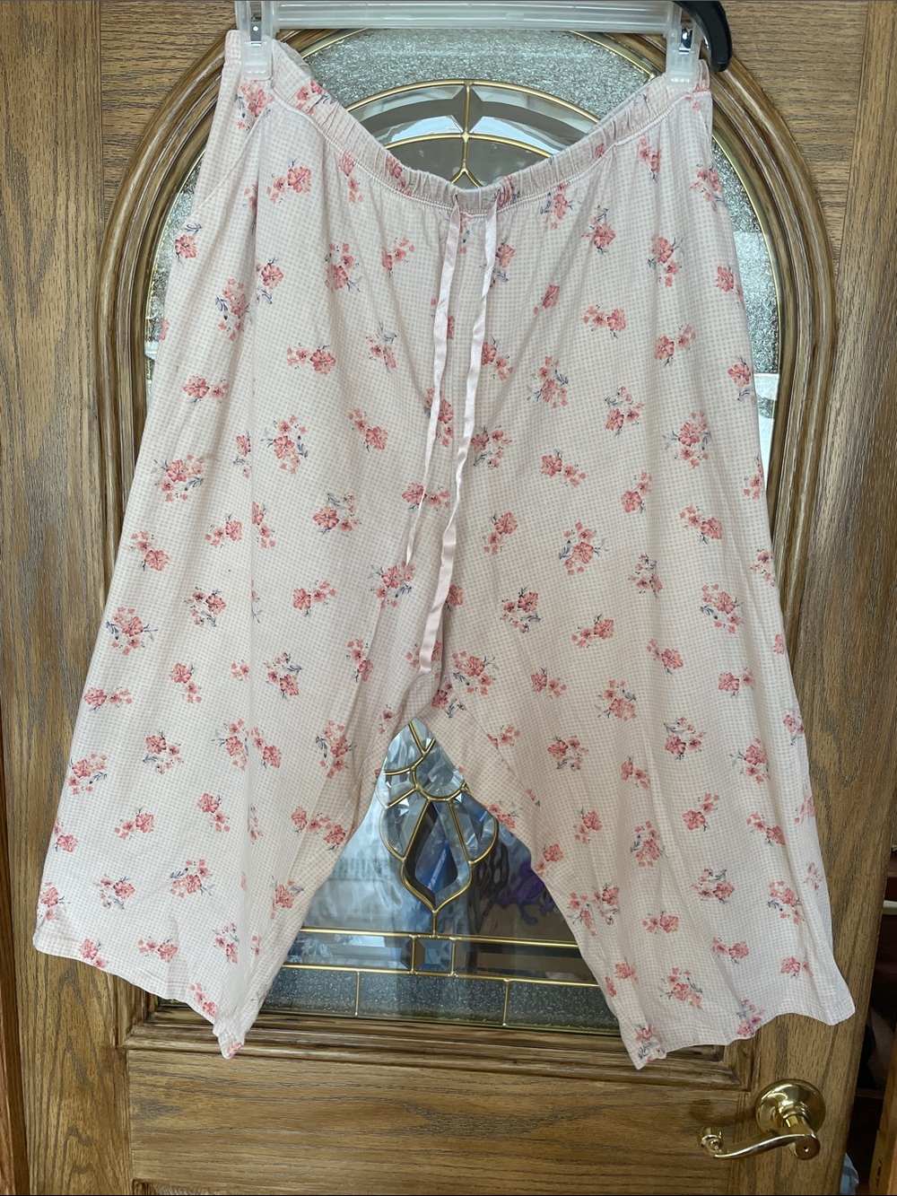 croft & barrow Pink Floral Waffle-Knit Sleep Pants